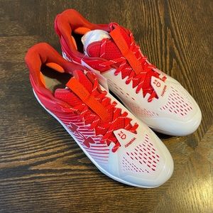 Brand New Under Armour Charged Microtips Metal Tips Baseball Cleats Red Men 9
